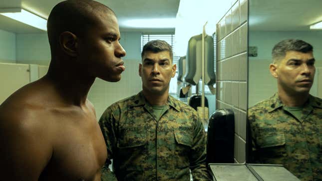 Jeremy Pope, Raúl Castillo in The Inspection