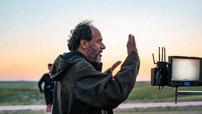 Director Luca Guadagnino on the set of Bones And All.