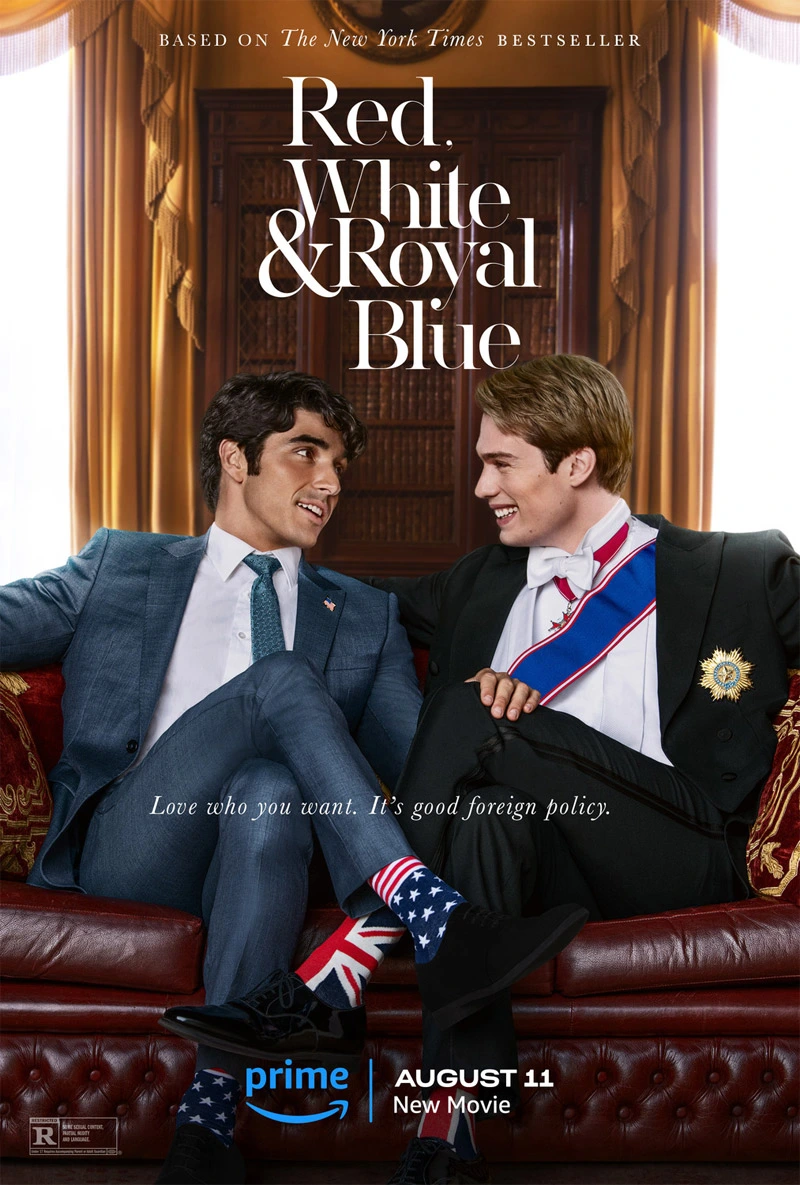 Rouge, blanc et bleu royal Poster