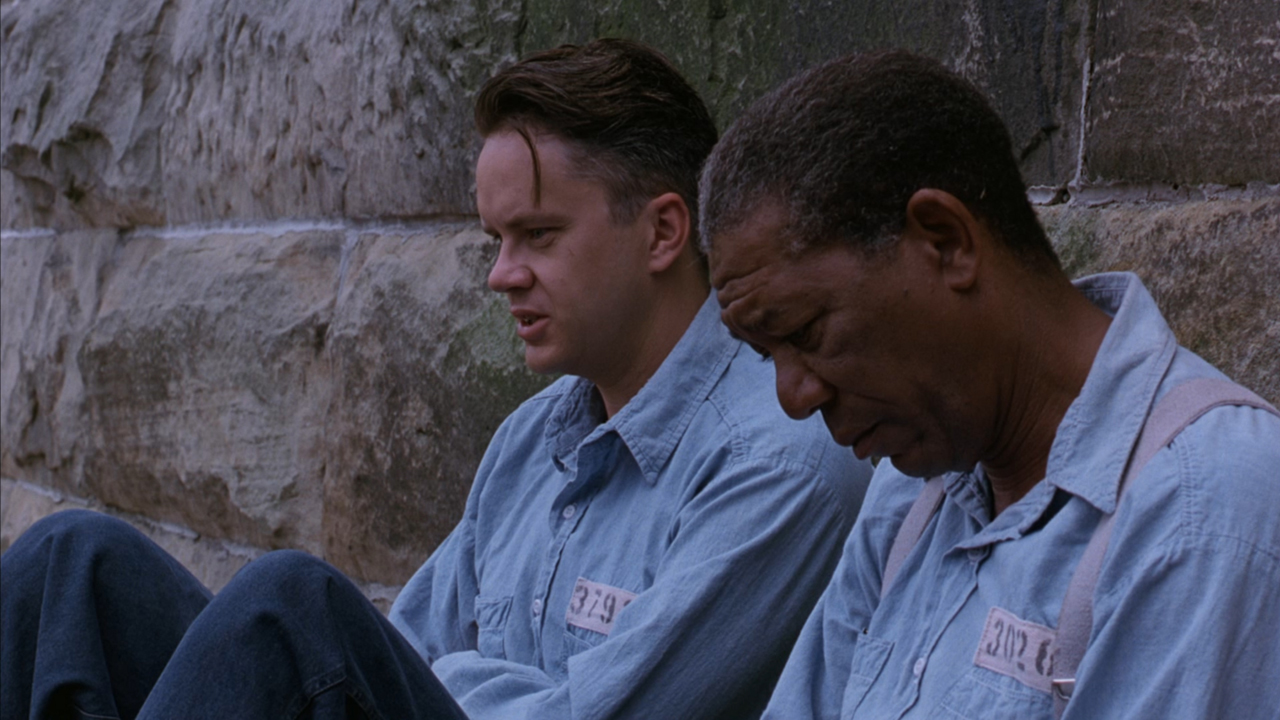 Tim Robbins and Morgan Freeman in The Shawshank Redemption