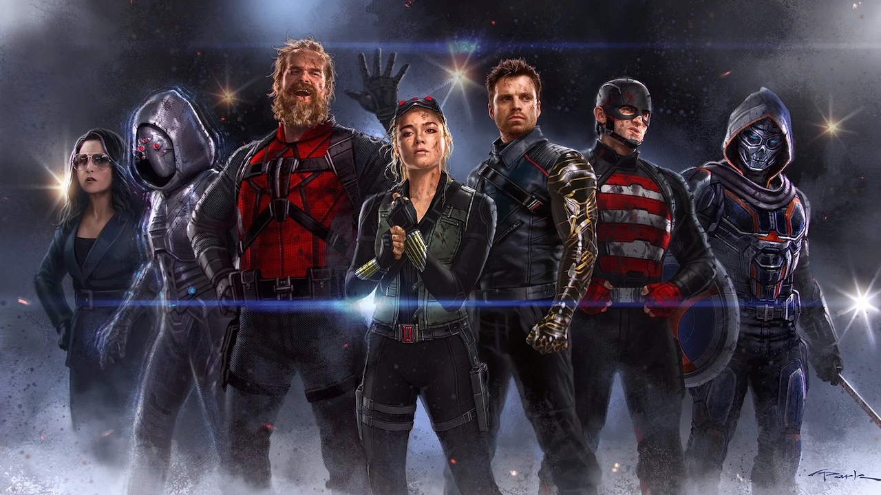 Illustration conceptuelle de la gamme Thunderbolts du MCU