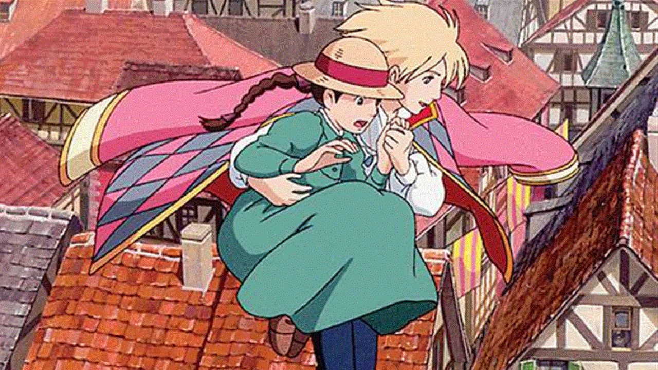 Howl and Sophie in Howl's Moving Castle.