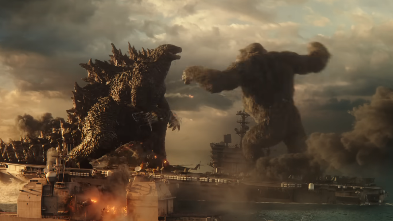 Godzilla et King Kong se battent dans Godzilla contre Kong.