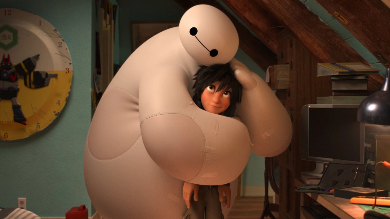 Baymax and Hiro Hamada in Big Hero 6