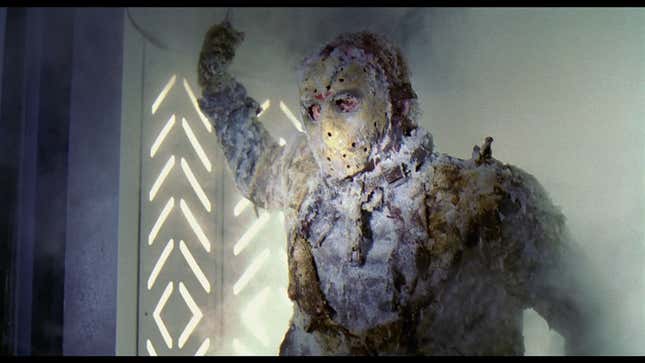 Jason Voorhees (Kane Hodder) gets cryogenically frozen and resuscitated 400 years into the future