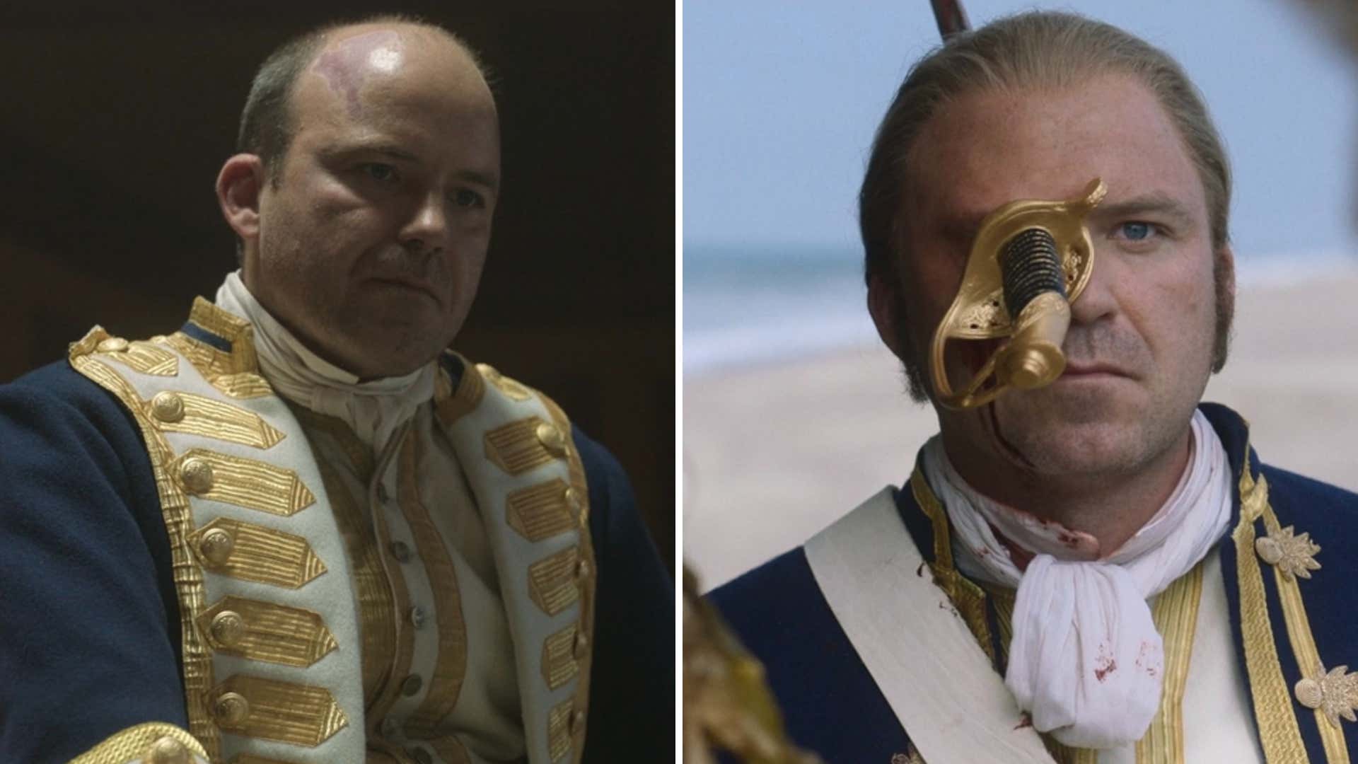 Rory Kinnear en tant que frères jumeaux dans Our Flag Means Death