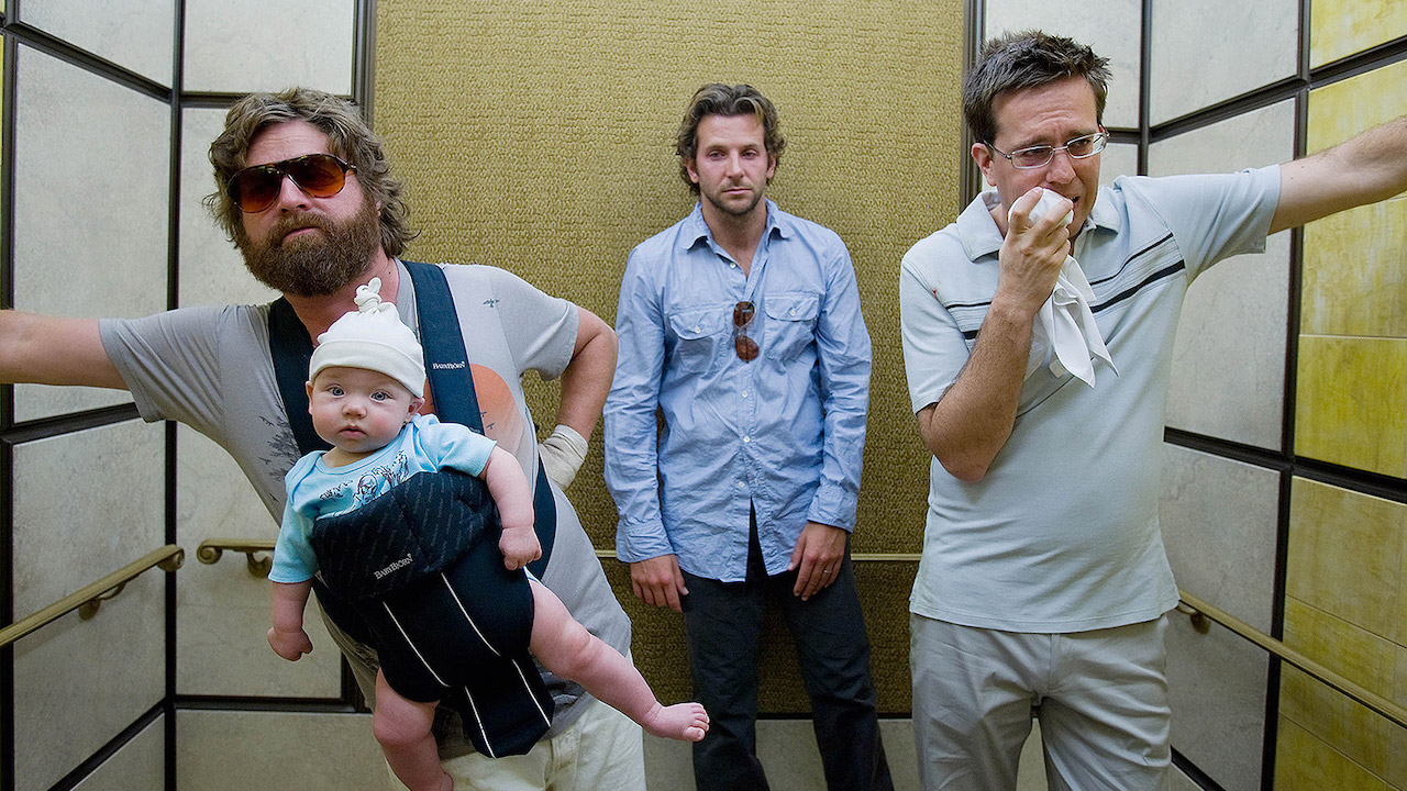 Zach Galifianakis, Bradley Cooper et Ed Helms dans The Hangover