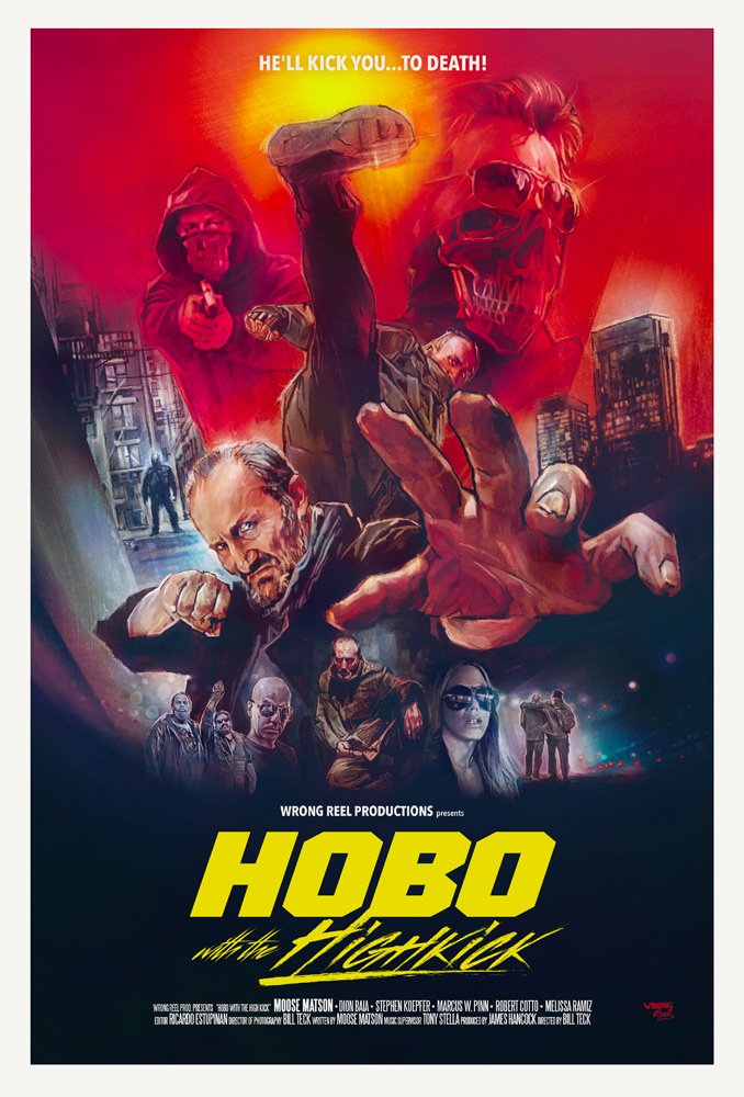 Hobo avec le High Kick Poster