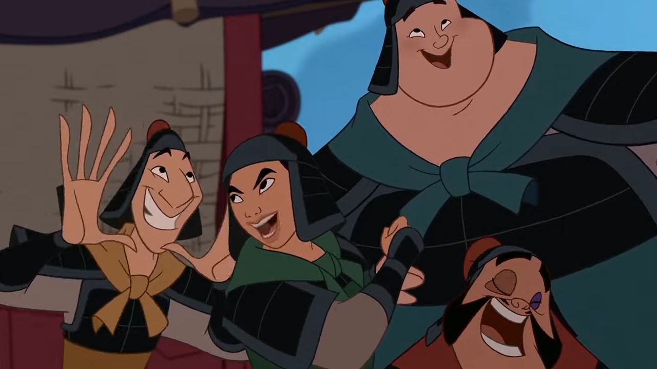 Die Soldaten singen in Mulan.