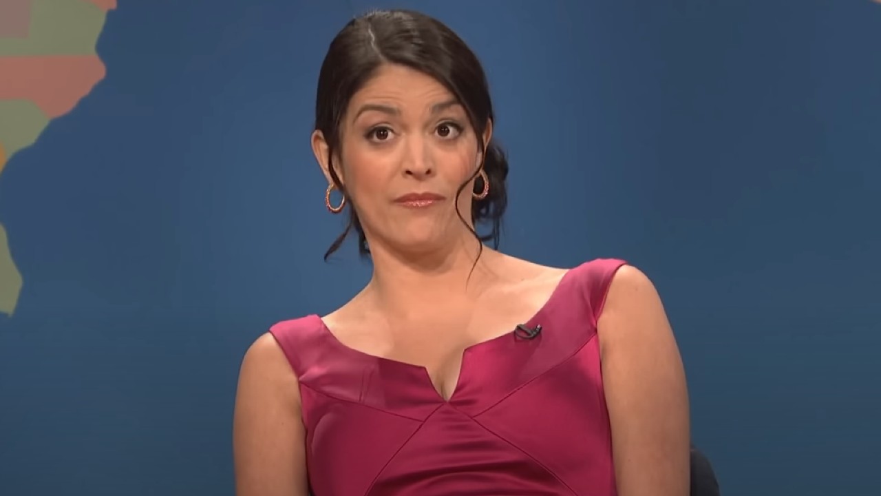 Cecily Strong als das Mädchen, mit dem du dir gewünscht hättest, dass du auf einer Party kein Gespräch begonnen hättest, im Weekend Update.