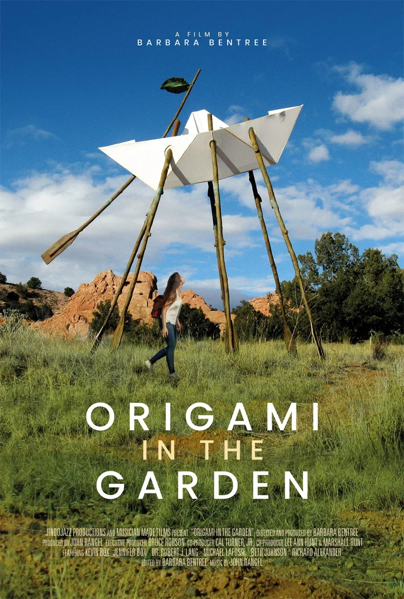 Origami dans le jardin Poster