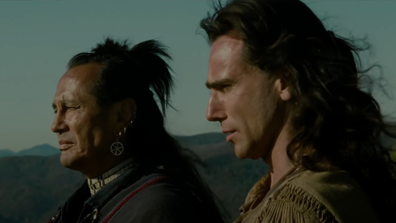 Russell Means und Daniel Day-Lewis in „Der letzte Mohikaner“.