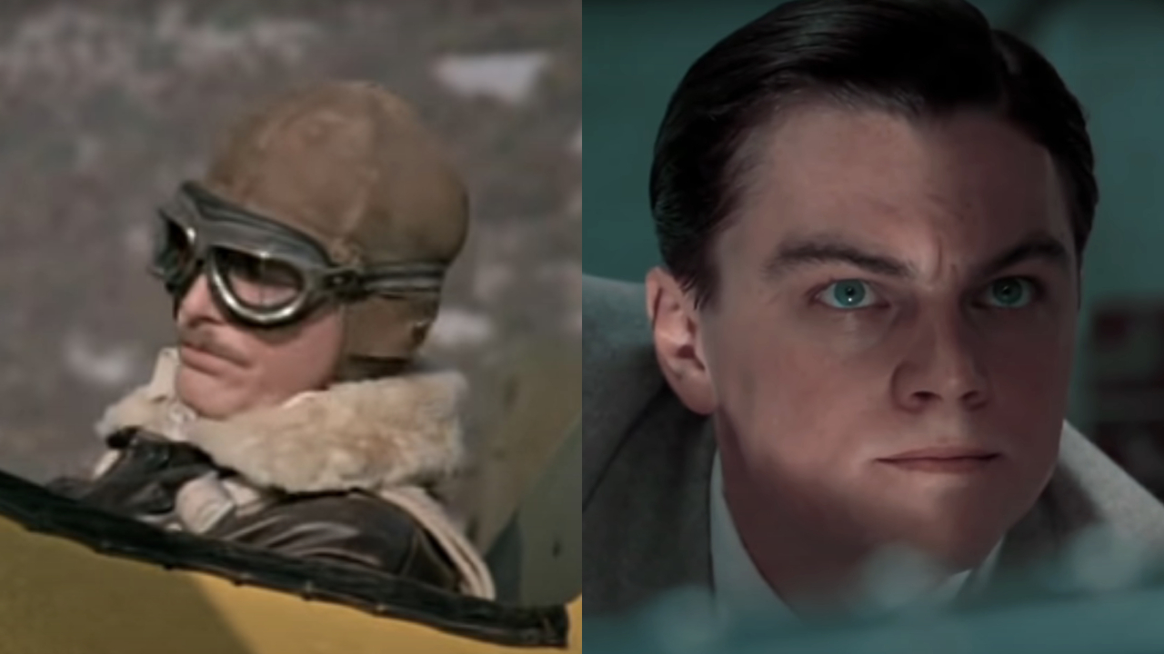 Christopher Reeve in „The Aviator“ und Leonardo DiCaprio in „The Aviator“.