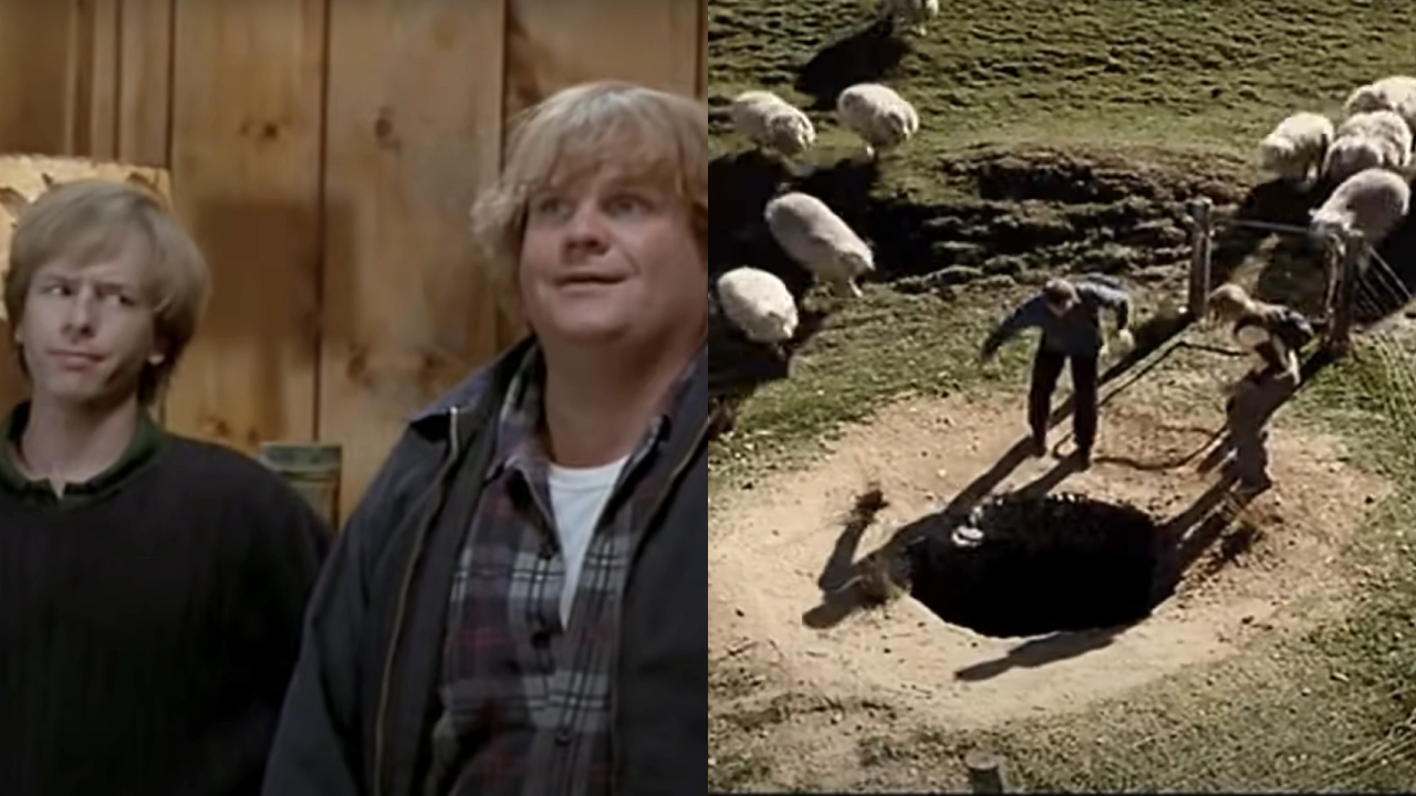 David Spade und Chris Farley in Black Sheep und Schafangriff in Black Sheep