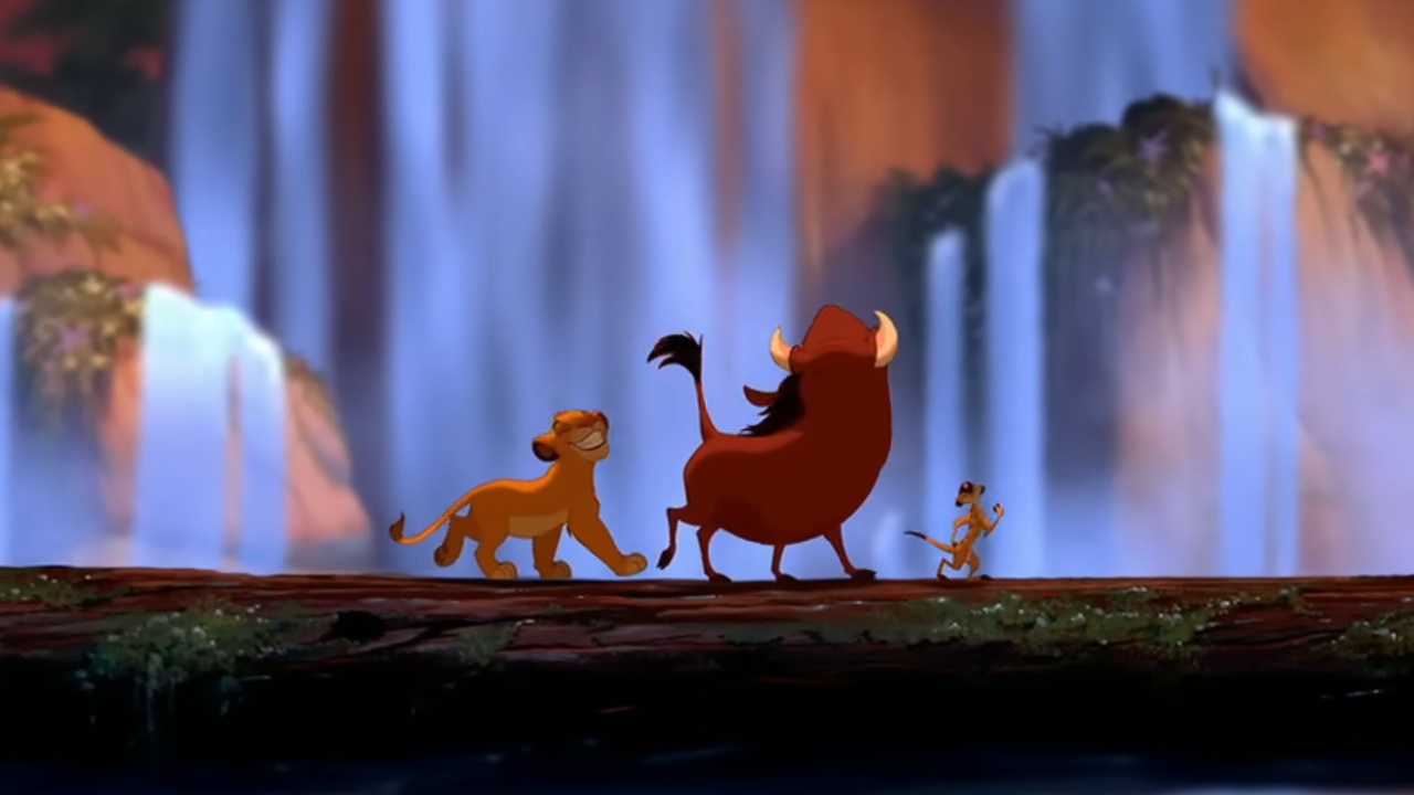 Simon, Pumbaa und Simba singen 