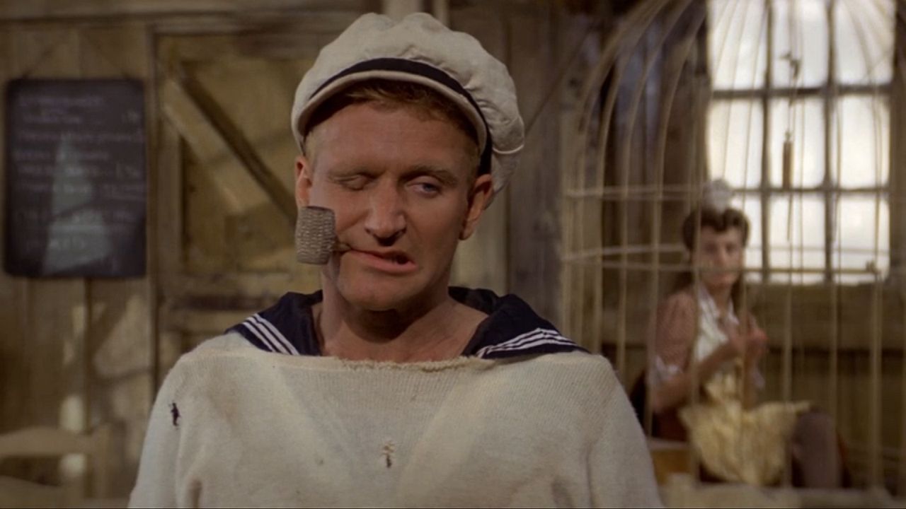 Robin Williams dans le rôle de Popeye